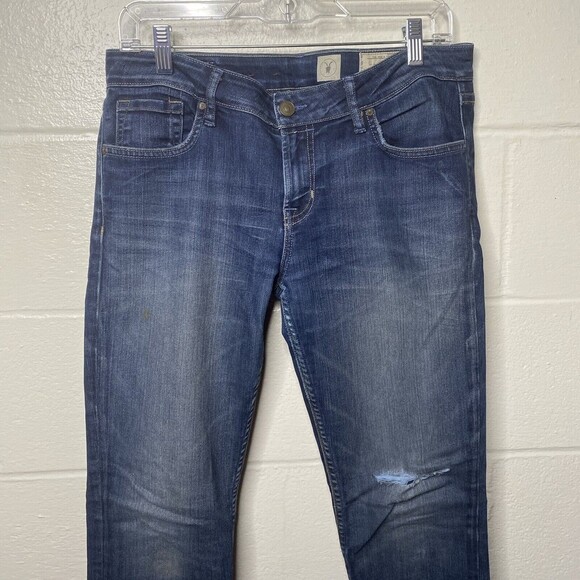 All saints Jacks Place Womens Size 30/32 Skinny Jeans Distressed Medium Wash - Picture 2 of 14